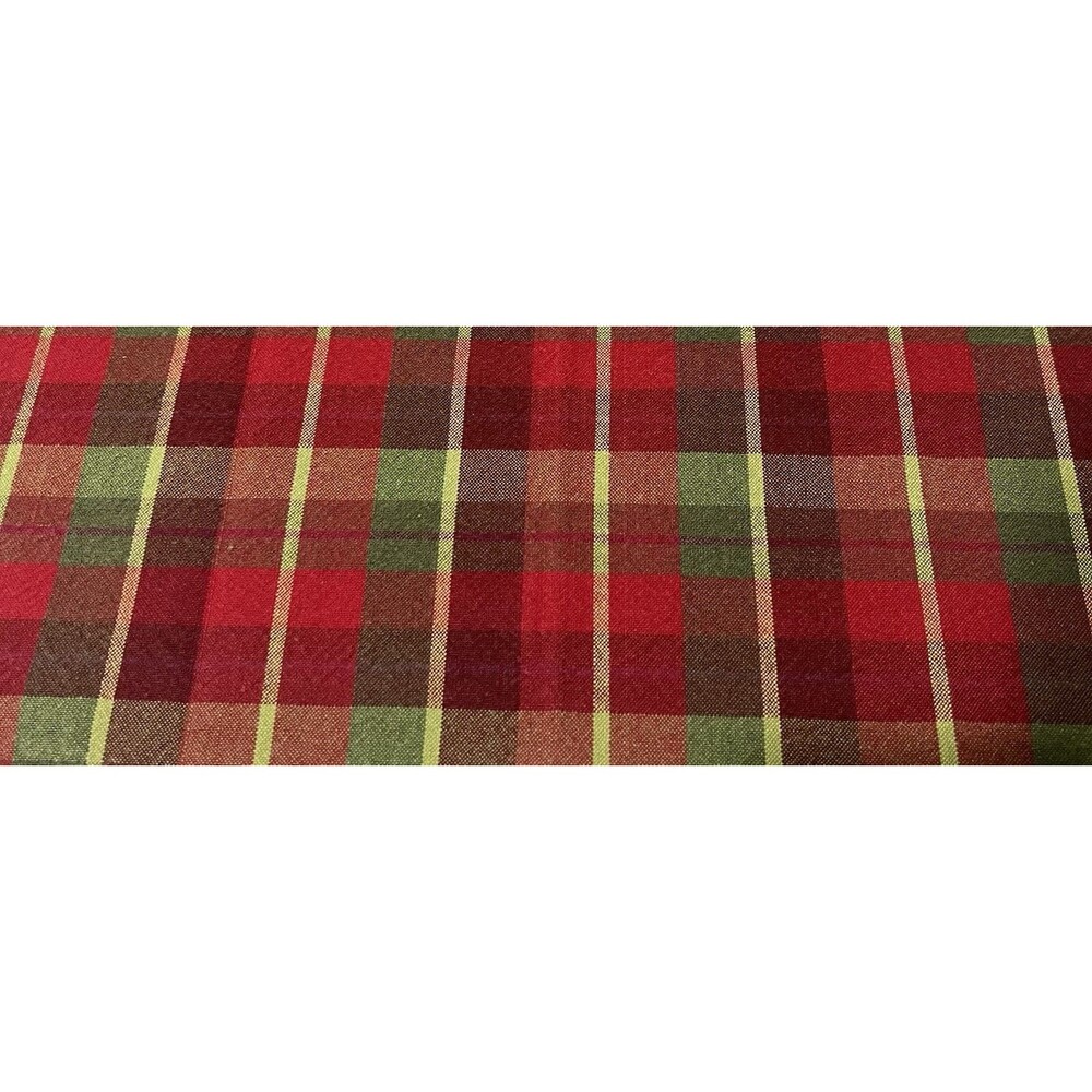 Set 3 vintage Christmas plaid napkins cotton Park designs Holiday Square LN - Picture 2 of 5